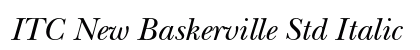 ITC New Baskerville Std Italic Preview