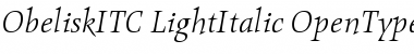 Obelisk ITC Light Italic Font