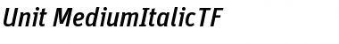 Download Unit-MediumItalicTF Font