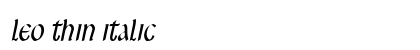 Leo Thin Italic preview