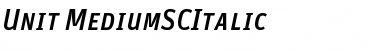 Unit-MediumSCItalic Regular Font