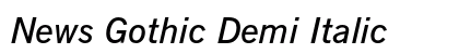 News Gothic Demi Italic Preview