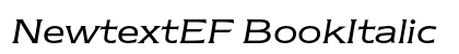 NewtextEF BookItalic preview