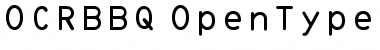 OCR B BQ Font