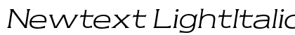 Newtext LightItalic Preview