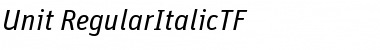 Unit-RegularItalicTF Regular Font