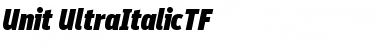 Unit-UltraItalicTF Regular Font