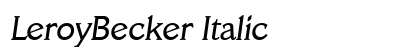 LeroyBecker Italic preview