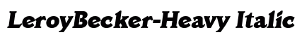 LeroyBecker-Heavy Italic preview