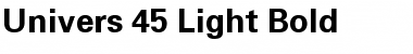 Univers 45 Light Bold Font