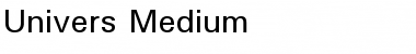 Univers Medium Font