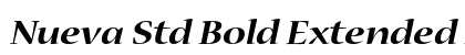 Nueva Std Bold Extended Italic Preview