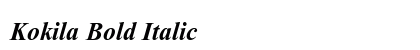 Kokila Bold Italic Preview