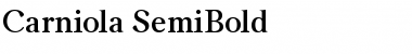 Carniola SemiBold Regular Font