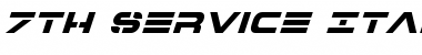 Download 7th Service Italic Font