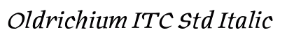 Oldrichium ITC Std Italic Preview