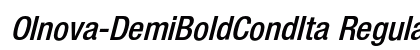 Olnova-DemiBoldCondIta Regular preview