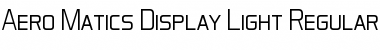 Download Aero Matics Display Light Font