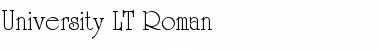 University LT Roman Regular Font