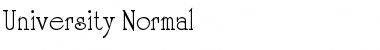 University Normal Font