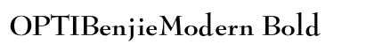 OPTIBenjieModern Bold Preview