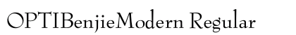 OPTIBenjieModern Regular preview