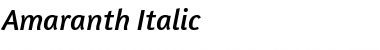 Amaranth Italic Font