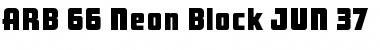 ARB 66 Neon Block JUN-37 Regular Font