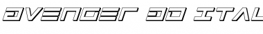 Avenger 3D Italic Italic Font