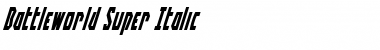 Battleworld Super-Italic Italic Font