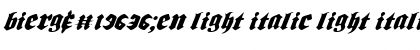 Download Bierg䲴en Light Italic Font