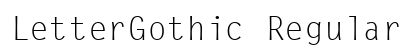 LetterGothic Regular Preview