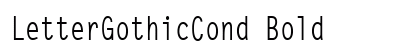 LetterGothicCond Bold preview