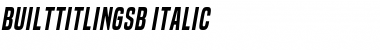 Built Titling SemiBold Italic Font