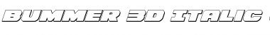 Download Bummer 3D Italic Font
