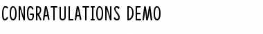 Congratulations DEMO Regular Font