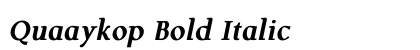 Quaaykop Bold Italic Preview