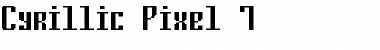 Cyrillic Pixel-7 Regular Font