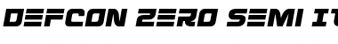 Defcon Zero Semi-Italic Semi-Italic Font