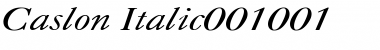 Caslon Italic Font