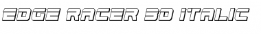 Edge Racer 3D Italic Italic Font