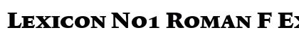 Lexicon No1 Roman F Exp Font