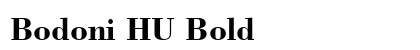Bodoni HU Bold Preview