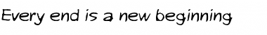Download Every end is a new beginning Font