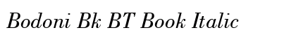 Bodoni Bk BT Book Italic Preview