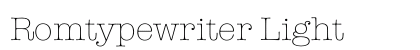 Romtypewriter Light Preview