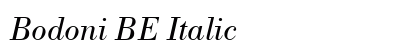 Bodoni BE Italic Preview
