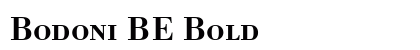 Bodoni BE Bold Preview