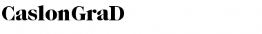 Download CaslonGraD Font Download CaslonGraD Font