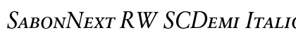 SabonNext RW SCDemi Italic Preview